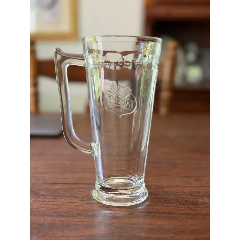 Vintage 1960's Falstaff Beer Mug Clear Glass 12 oz 7